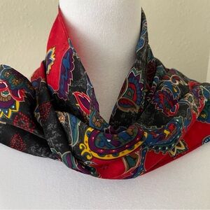 SG Sport Collection Paisley Scarf Designer USA 70"X6" Polyester NWT